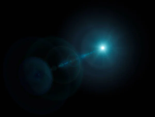 Işık Parlak Güneş Işını Uzayda Yıldız Kızdırma Mavi Işık — Stok fotoğraf