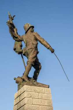 Corsica, 05/09/2017: Yabancı Lejyonu, Güney Oranais 1872-1902, Bonifacio Boğazı'nın ölen askerler anısına kamu anıt bakış