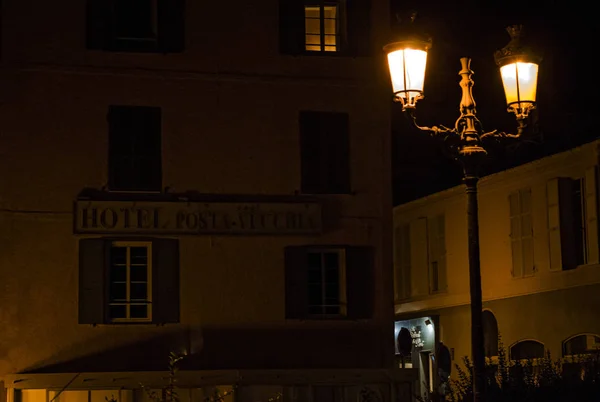 Córcega 2017 Horizonte Nocturno Bastia Ciudad Noreste Base Del Cap — Foto de Stock