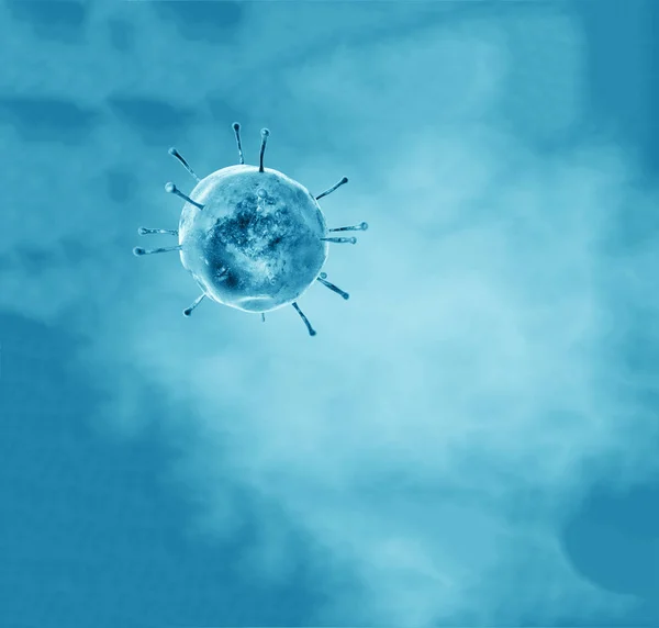 ウイルス インフルエンザ 顕微鏡で感染症ウイルスのビュー — ストック写真