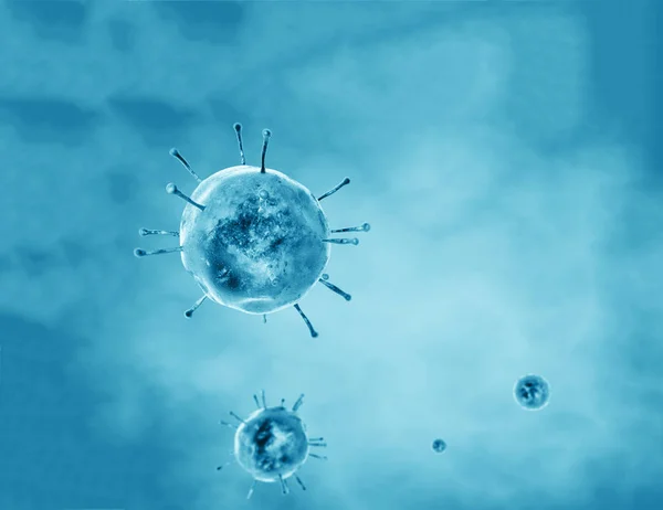 Virus Chřipky Pohled Virus Pod Mikroskopem Infekční Choroby — Stock fotografie