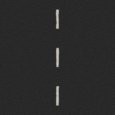 Kesik yol ve merkezi çizgili, şeritli çizgili şerit şerit, ayıran bölme, boyuna şerit