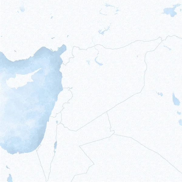 Suriye Sınırları Fiziksel Harita Orta Doğu Arap Yarımadası Nda Harita — Stok fotoğraf