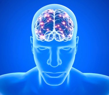 Dejeneratif hastalıklar, Parkinson, beyin synapses, nöronlar, Alzheimer, 3d render
