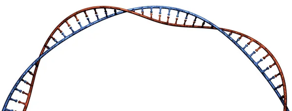 Dna Ácido Desoxirribonucleico Uma Cadeia Nucleotídeos Semelhante Fio Que Carrega — Fotografia de Stock