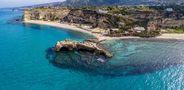 Vista Aérea Las Rocas Riaci Playa Riaci Cerca Tropea Calabria — Foto de Stock