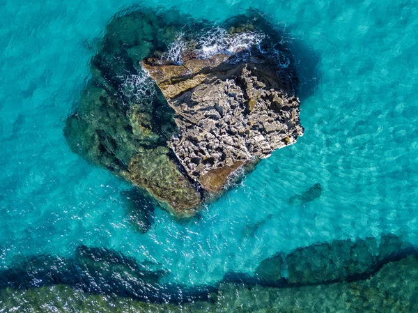 Αεροφωτογραφία Των Βράχων Riaci Παραλία Riaci Κοντά Tropea Καλαβρία Ιταλία — Φωτογραφία Αρχείου