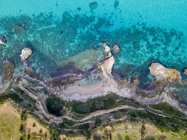 Luftaufnahme Des Vorgebirges Der Kalabrischen Küste Mit Blick Auf Das — Stockfoto