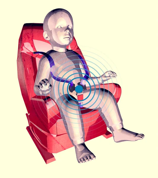Kindersitz Mit Sensor Antiabbruchvorrichtung Sitz Zugelassen Für Autos Und Sitzende — Stockfoto