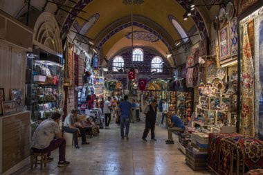 Istanbul, Turkey, Middle East: an alley inside the Grand Bazaar, one of the largest and oldest covered markets in the world with 61 covered streets and over 4,000 shops, one of the city top attractions and shopping mall