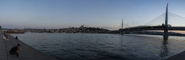 Стамбул Турция Ближний Восток Захватывающий Закат Панорамным Видом Горизонт Города — стоковое фото