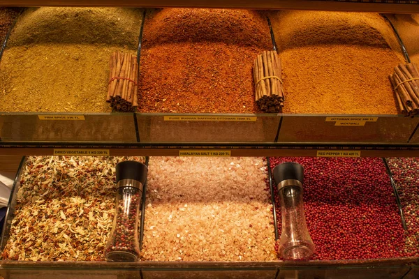 Istanbul Turkey Middle East Daily Life Boxes Spices Shop Grand — Stock Photo, Image