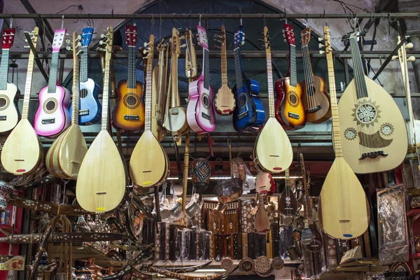 Istanbul Turkey Middle East Music Instruments Hanging Grand Bazaar One — Stock Photo, Image