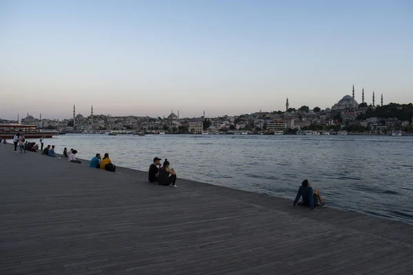 Istanbul Turquie Moyen Orient Poursuite Coucher Soleil Avec Vue Panoramique — Photo
