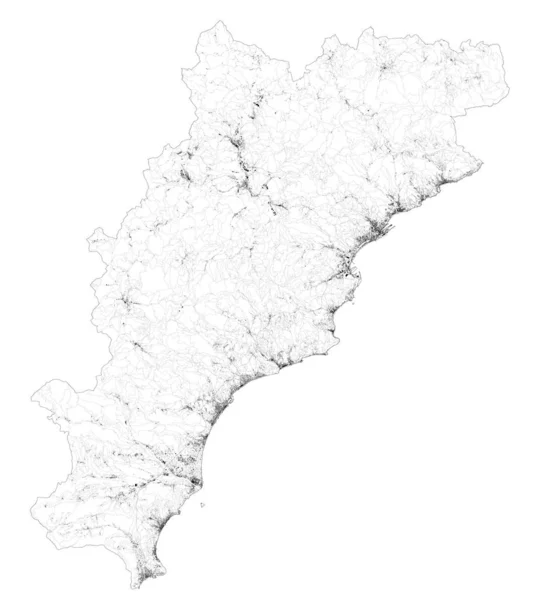 Mapa Satélite Província Savona Cidades Estradas Edifícios Estradas Ligação Áreas — Vetor de Stock
