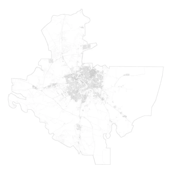 Спутниковая Карта Городов Дорог Багдада Зданий Соединяющих Дорог Близлежащих Районов — стоковый вектор