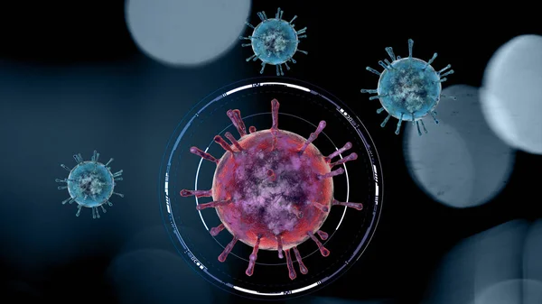 Virus Microrganismi Duplicazione Propagazione Influenza Malattie Infettive Formazione Batteri Microrganismi — Foto Stock