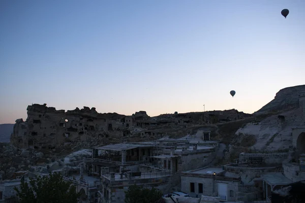 Cappadocia Turkey 2019 Hot Air Balloons Floating Dawn Church John — 스톡 사진