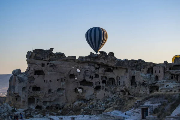 Cappadocia Turkey 2019 Hot Air Balloon Floating Dawn Church John — 스톡 사진