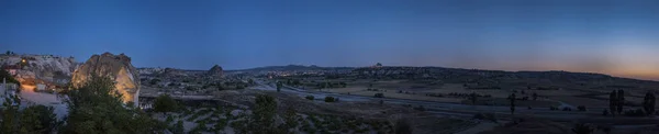 Capadocia Turquía Paisaje Nocturno Famosa Región Resultante Miles Años Actividad —  Fotos de Stock