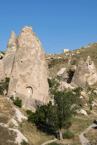 Cappadocia Törökország Európa Lélegzetelállító Tündérkémények Nevsehir Légi Kilátása Korábban Neapolis — Stock Fotó