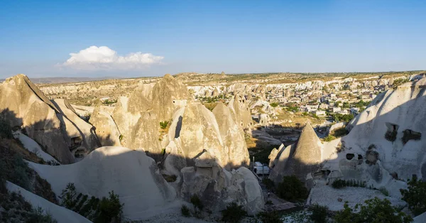 Cappadocia, Turkey, Europe: landscape of the famous region resulted from thousands of years of volcanic activity and erosion, shaping tuff, porous rock formed by volcanic debris, into unexpected forms