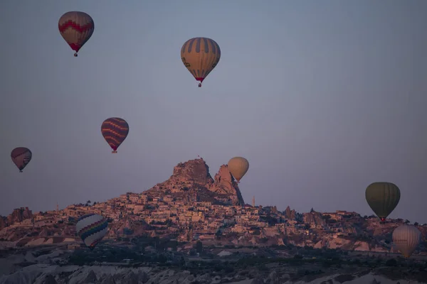 Kappadokien Turkiet Europa 2019 Flygfoto Över Uchisar Antik Och Berömd — Stockfoto