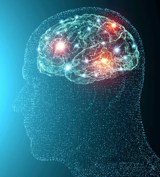 Blick Auf Die Synapsen Gehirnverbindungen Nervenzellen Und Synapsen Kommunikation Und — Stockfoto