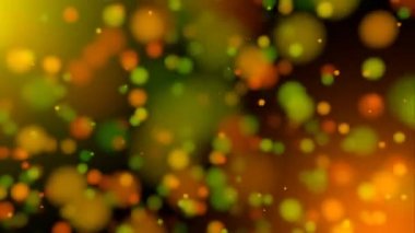 Bokeh sarı arkaplan, soyut ışık ve renkler, parçacıklar, mikro organizmalar
