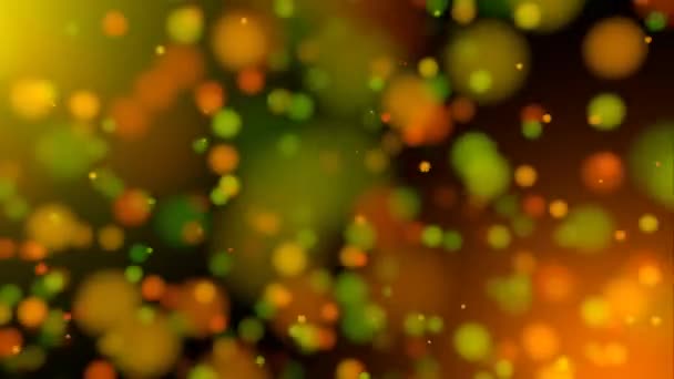 Fondo Amarillo Bokeh Luz Abstracta Colores Partículas Microorganismos — Vídeo de stock