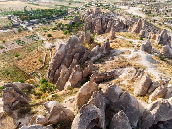 Vista Aérea Del Parque Nacional Goreme Tarihi Milli Parki Turquía —  Fotos de Stock