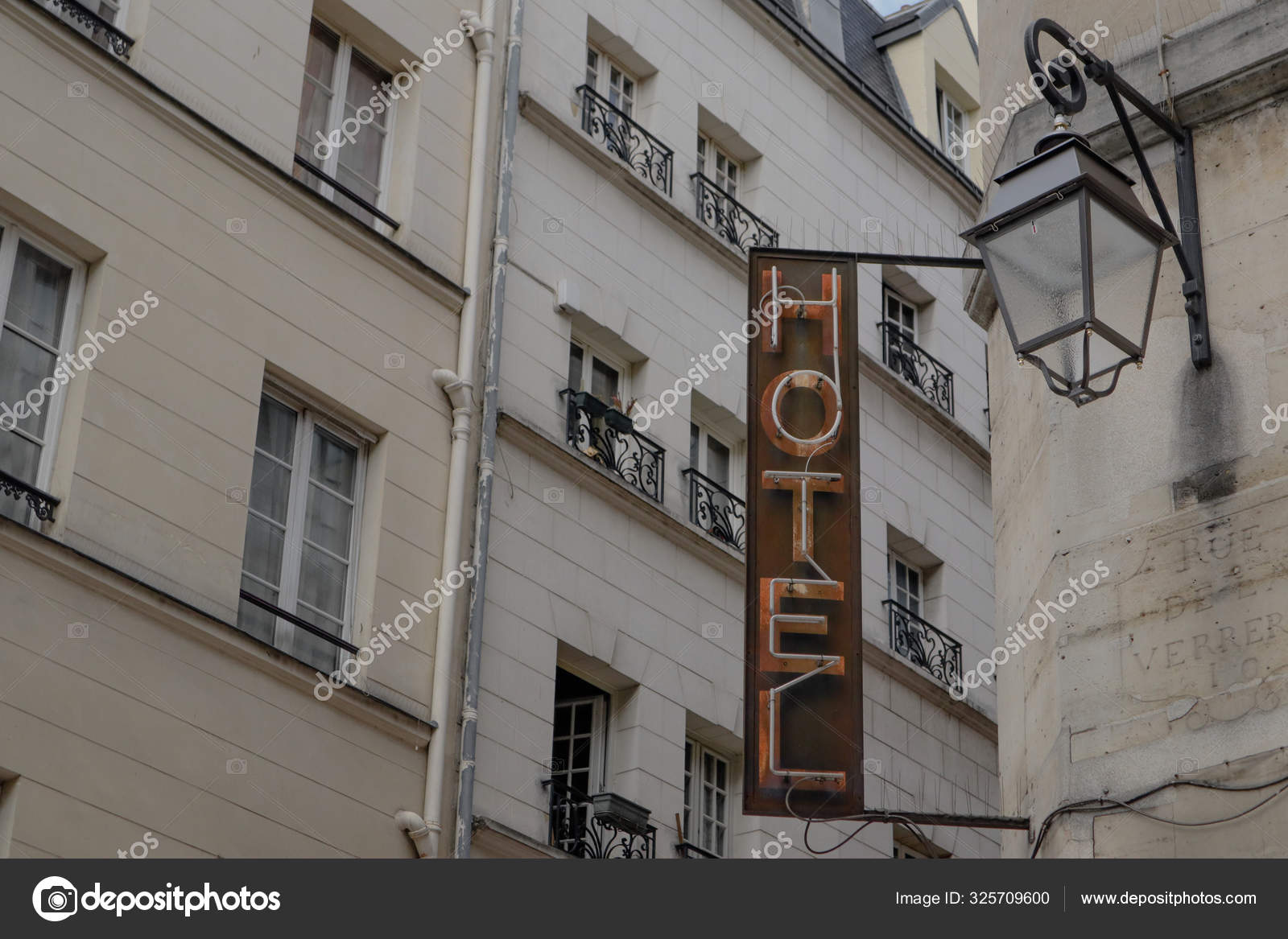 Alte Vintage Sign Hotel Der Fassade Eines Alten Gebaudes Mit Stockfoto C Nycowl