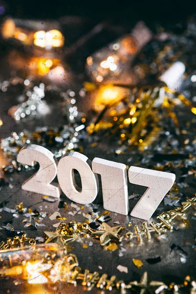 2017 New Year's Eve Grunge achtergrond — Stockfoto