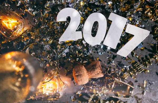 2017 New Year's Eve Grunge achtergrond — Stockfoto