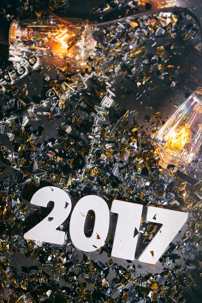 Grunge-Hintergrund für Silvester 2017 — Stockfoto