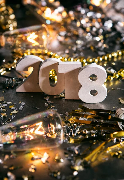 Nuovo anno: numeri bloccati per il 2018 NYE — Foto Stock