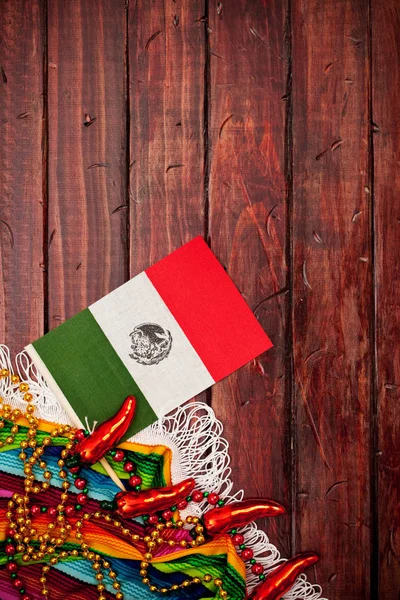 Fundo: Cinco De Mayo Bandeira Mexicana Fundo — Fotografia de Stock