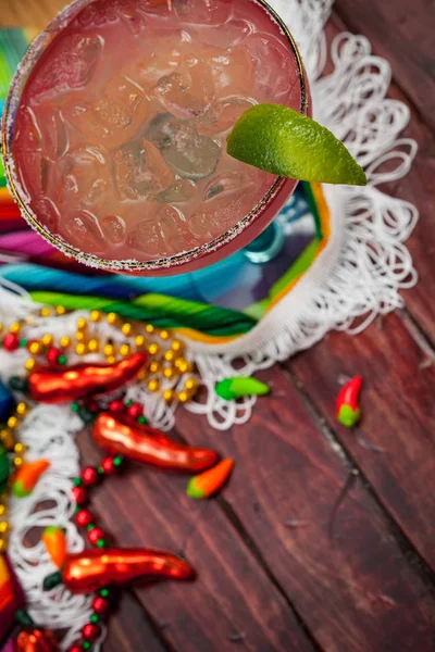 Hintergrund: Cinco de Mayo-Feier mit Margarita — Stockfoto