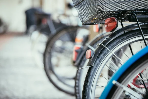 Abgestellte Fahrräder Der Stadt Alternative Mobilität — Stockfoto