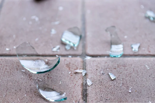 Piece Broken Glass Floor Wine Bottle — Stock Photo, Image