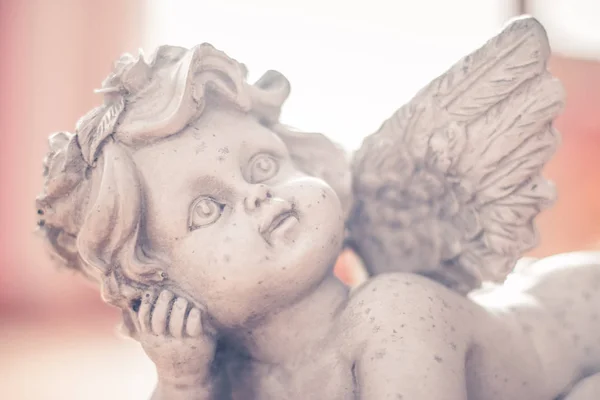 Close White Guardian Angel Sculpture Royalty Free Stock Photos