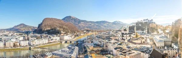 Idyllic Panoramic City Landscape Salzburg Summer — стокове фото