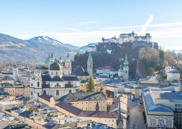 Idilliaco Paesaggio Panoramico Della Città Salisburgo Estate — Foto Stock