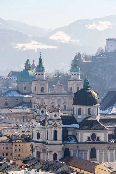 Catedral Salzburgo Cúpula Salzburgo Día Soleado — Foto de Stock