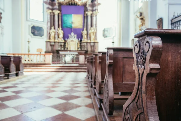 Внутрішня Частина Барокової Церкви Австрії — стокове фото
