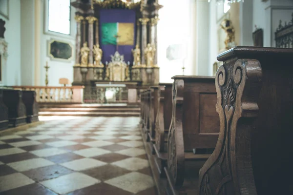 Внутрішня Частина Барокової Церкви Австрії — стокове фото