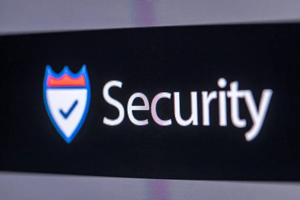 Впритул Символ Безпеки Екрані Комп Ютера Антивірусне Програмне Забезпечення Безпека — стокове фото