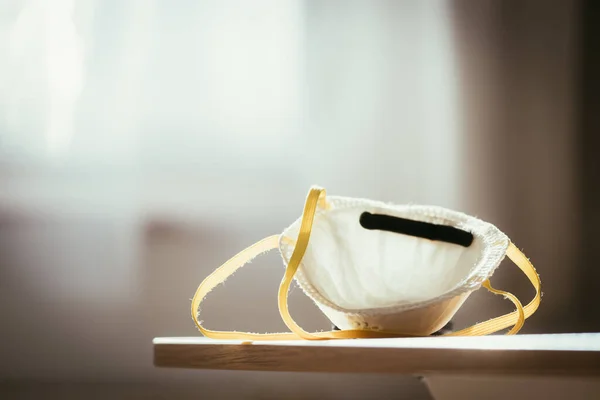 Breathing Mask Lying Table Flue Corona Season — Stock Photo, Image