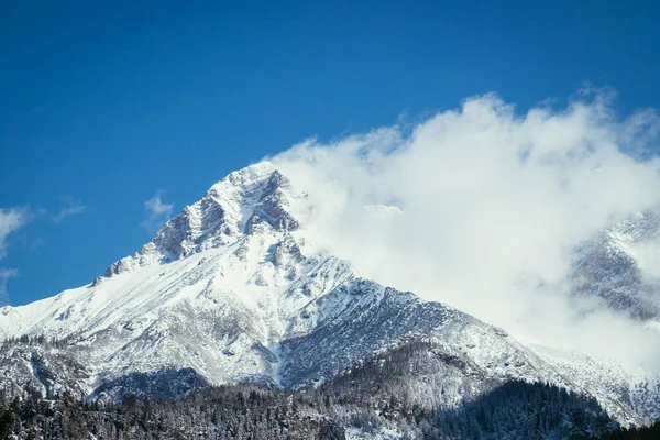 Primer Plano Montañas Nevadas Nubes Austria — Foto de Stock