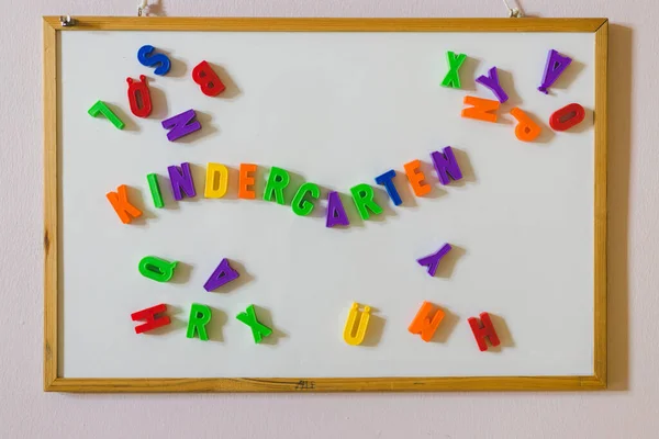 Colorful Letters Word Kindergarten — Stock Photo, Image